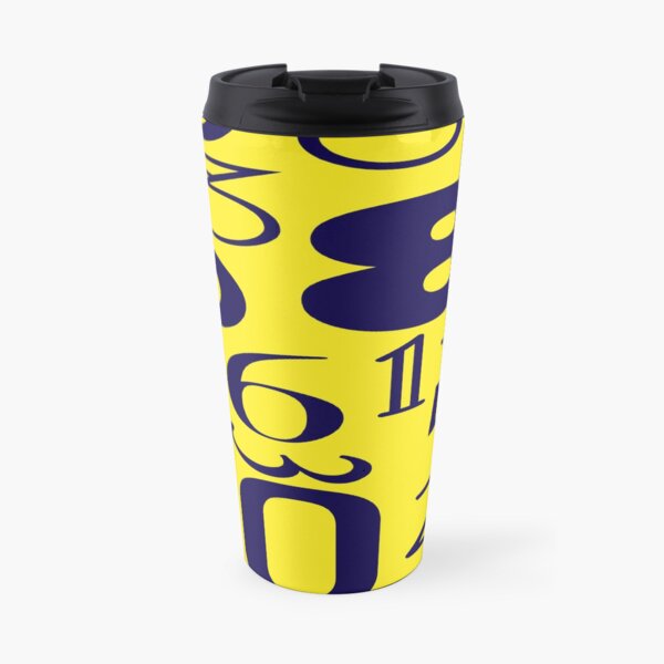 Blue Numbers Travel Mug