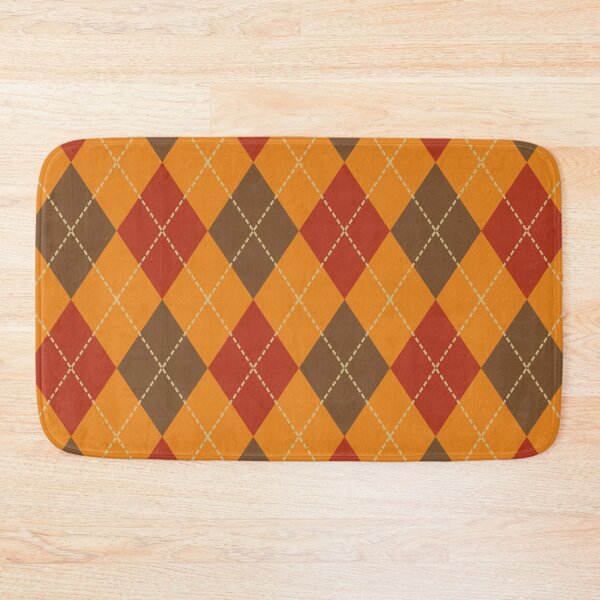 Item preview, Preppy 1980s Autumn Fall Brown Burgundy Orange Argyle designed and sold by IamTrending.