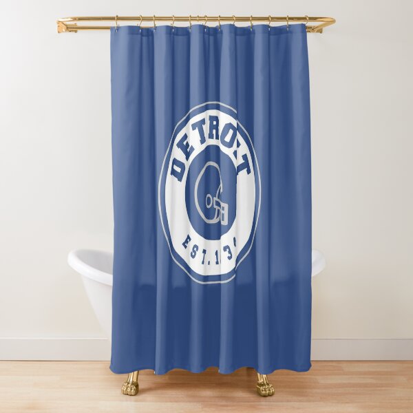 Detroit Lions Helmet Watercolor Art Shower Curtain