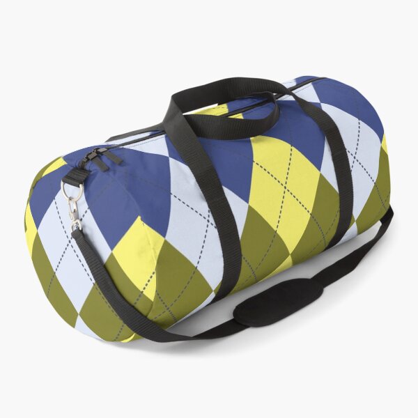 Item preview, 1980s Preppy Retro Blue Green Yellow Argyle  designed and sold by IamTrending.