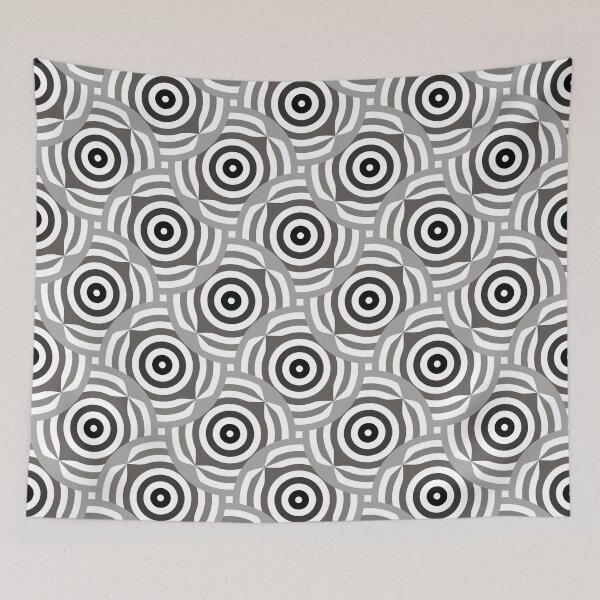 Item preview, Leafy Circles Geometric Pattern – Gray designed and sold by RoguePatterns.