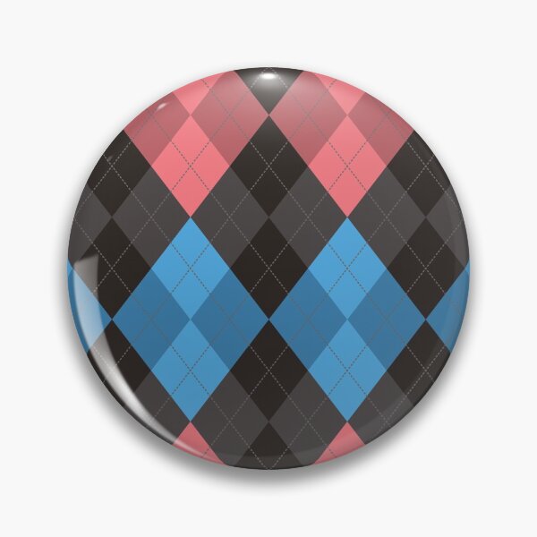 Item preview, Preppy 1980s Retro Black Pink Blue Argyle designed and sold by IamTrending.