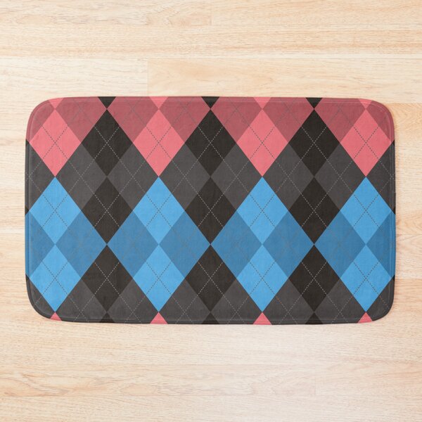 Item preview, Preppy 1980s Retro Black Pink Blue Argyle designed and sold by IamTrending.