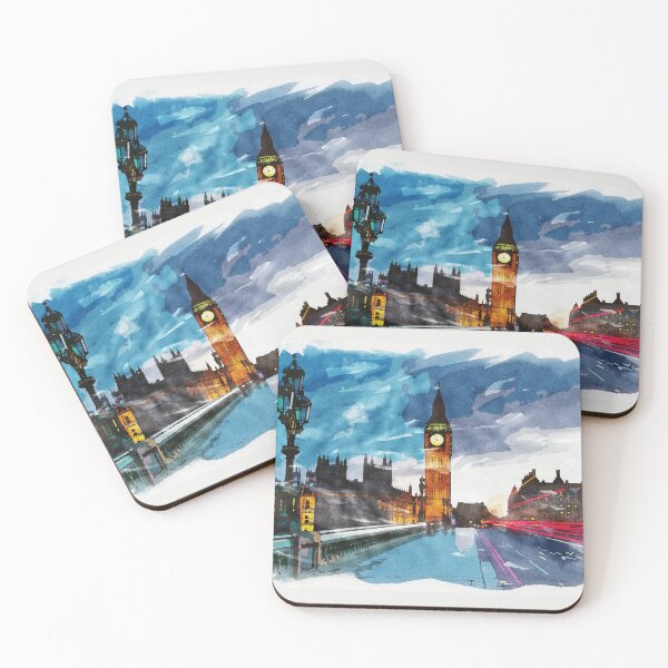 Item preview, London, England Watercolor Travel Souvenir Fine Art designed and sold by Naumovski.