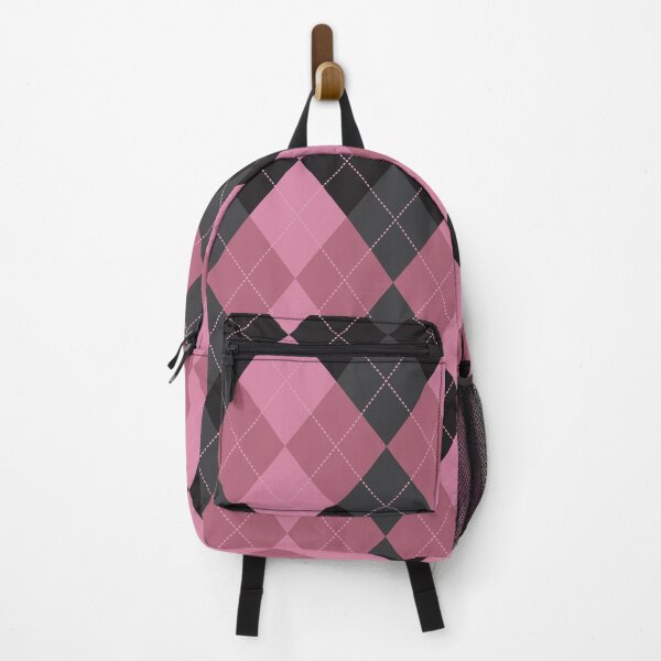 Item preview, Preppy Girly Black Pink Argyle designed and sold by IamTrending.