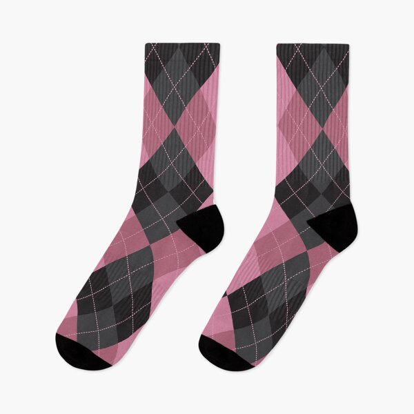 Item preview, Preppy Girly Black Pink Argyle designed and sold by IamTrending.