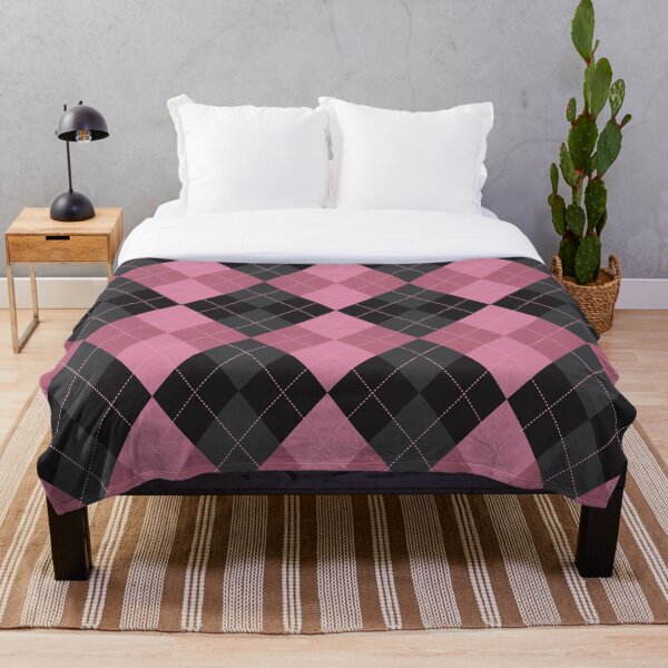 Item preview, Preppy Girly Black Pink Argyle designed and sold by IamTrending.