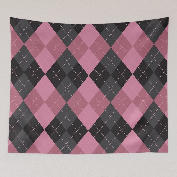 Item preview, Preppy Girly Black Pink Argyle designed and sold by IamTrending.