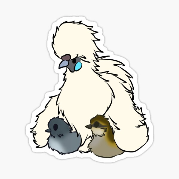 Item preview, White Broody Silkie Mama Hen designed and sold by Clucky-Designs.