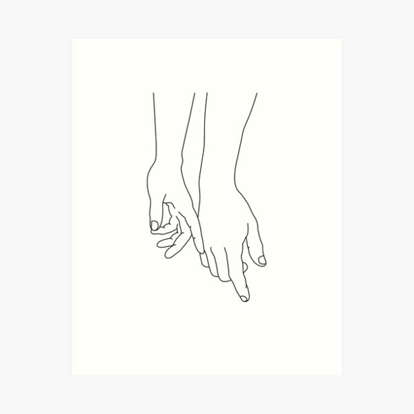 Item preview, Touching hands  designed and sold by HeyMayStudio.