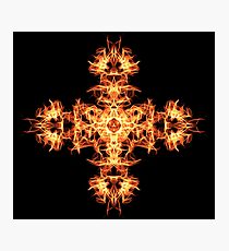 Energetic Geometry - Phoenix Sigil Cross of Fire Photographic Print
