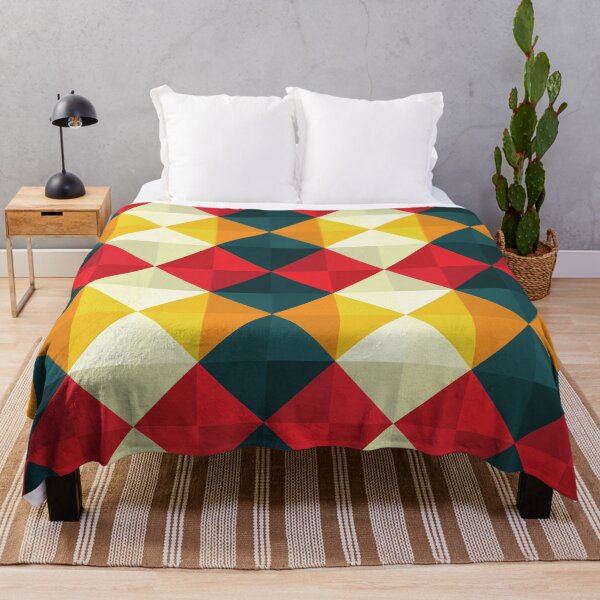 Aperçu de l'œuvre Preppy années 1980 rétro vintage bleu jaune rouge Argyle créée et vendue par IamTrending.