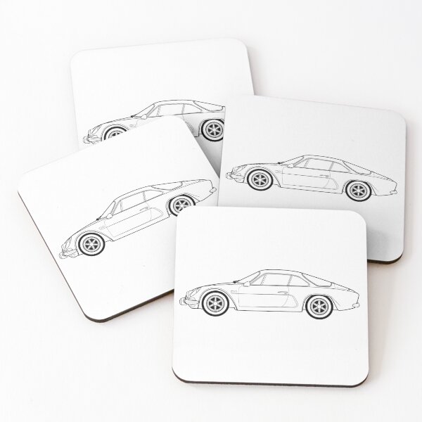Item preview, Classic A110 Alpine sports car - Line Drawing designed and sold by RJWautographics.