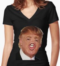 Funny Donald Trump Meme Women's Fitted V-Neck T-Shirt