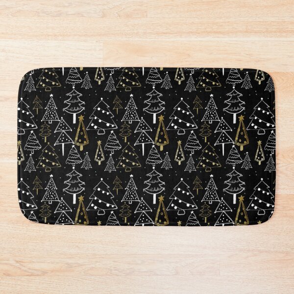 Item preview, CHRISTMAS TREE - BLACK WITH GOLD designed and sold by PrachiManerikar.
