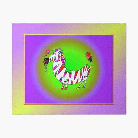 Zebra Hollywood star Art Board Print