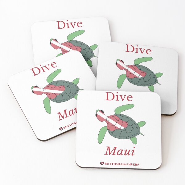 Item preview, Dive Maui Turtle with Red Font designed and sold by BottomlessDiver.