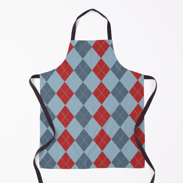 Item preview, Preppy 1980s Retro Traditional Blue Red Argyle designed and sold by IamTrending.