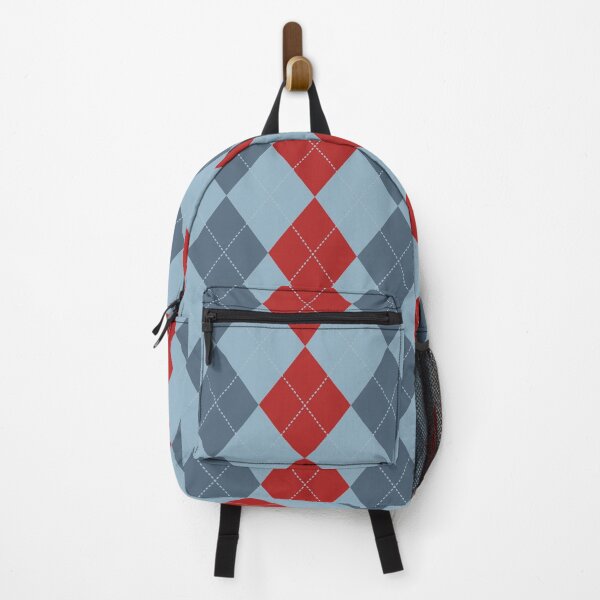 Item preview, Preppy 1980s Retro Traditional Blue Red Argyle designed and sold by IamTrending.