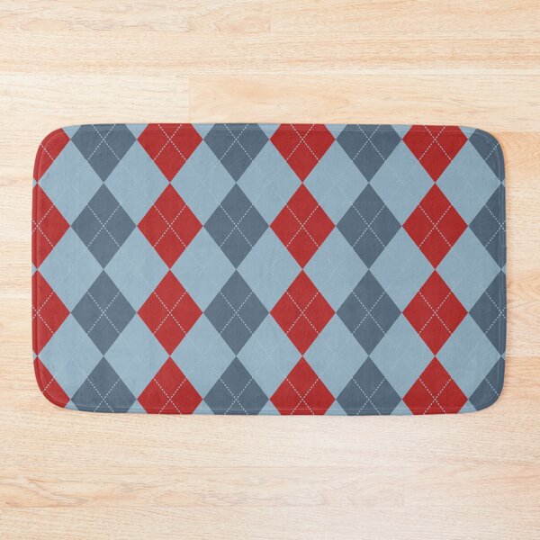 Item preview, Preppy 1980s Retro Traditional Blue Red Argyle designed and sold by IamTrending.