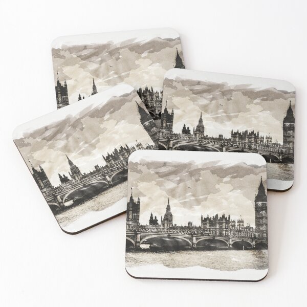 Item preview, London, England Vintage Watercolor Travel Souvenir Fine Art designed and sold by Naumovski.