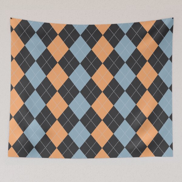 Item preview, Preppy 1980s Retro Blue Black Pink Argyle  designed and sold by IamTrending.