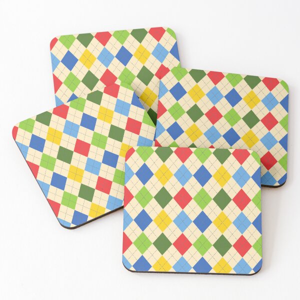 Item preview, 1980s Preppy Retro Vintage Rainbow Argyle  designed and sold by IamTrending.
