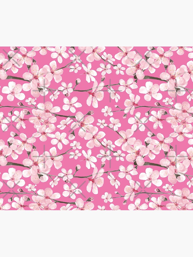 Pink Cherry Blossom watercolor by MagentaRose
