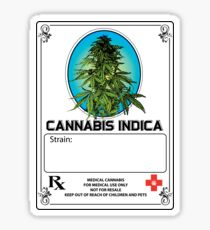 Cannabis Indica Jar Label Sticker