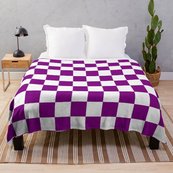 Item preview, Purple & White Checkerboard designed and sold by stareongroup.