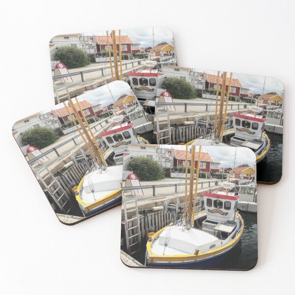 Item preview, Small boat Tanja in the harbor in a old town in Sweeden designed and sold by Tanja Dianova.