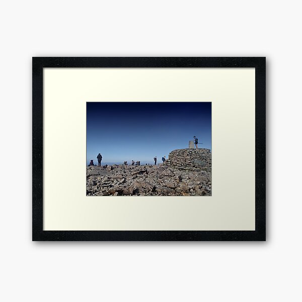 Around the trigonometrical point - summit of Ben Nevis, Scotland Framed Art Print