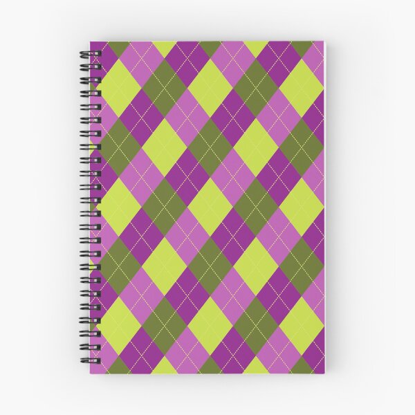 Item preview, Preppy Retro Black Pink Olive Yellow Argyle designed and sold by IamTrending.