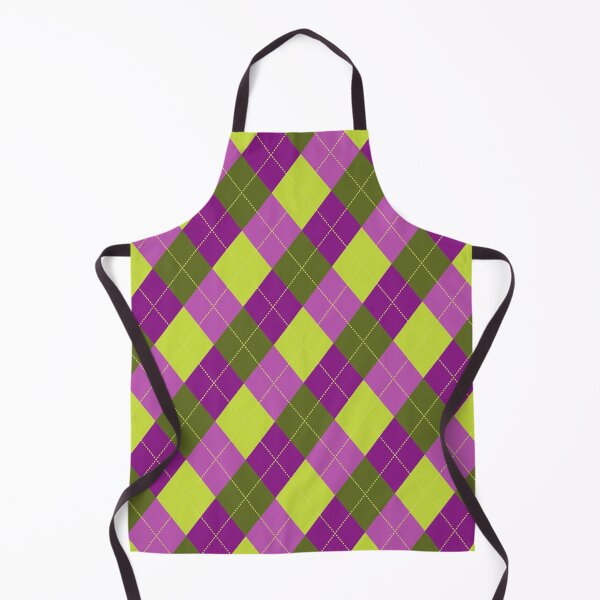 Item preview, Preppy Retro Black Pink Olive Yellow Argyle designed and sold by IamTrending.