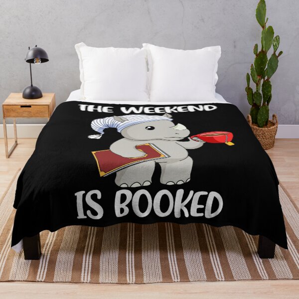 Item preview, The Weekend Is Booked Reading Gift Women Bookworm Rhinoceros designed and sold by DSWShirts.