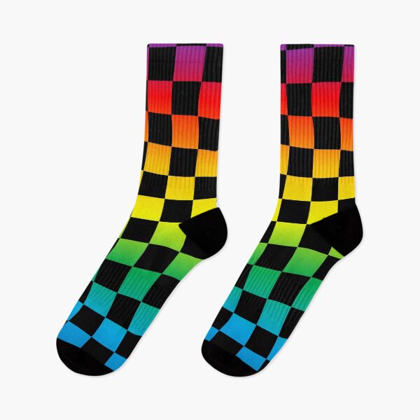 Item preview, Rainbow Black Checkerboard designed and sold by stareongroup.