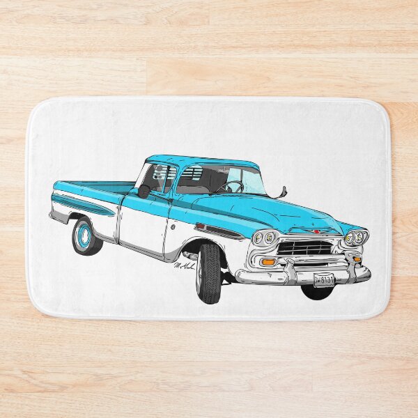 Item preview, Blue and White Chevrolet Apache  designed and sold by Michael Garber.