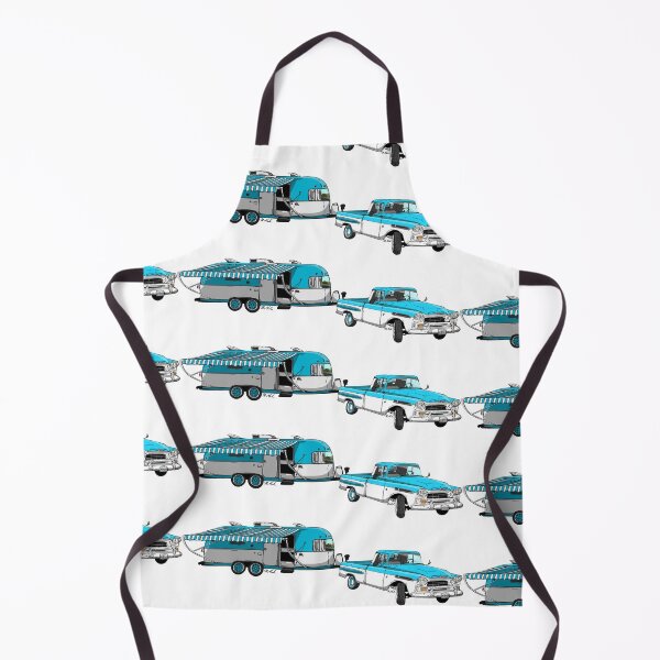 Item preview, Chevy Apache towing a Blue and White airstream designed and sold by Michael Garber.