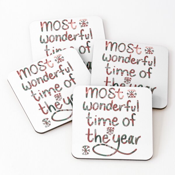 Item preview, Most wonderful time of the year Christmas marble lettering designed and sold by sheyenneday.
