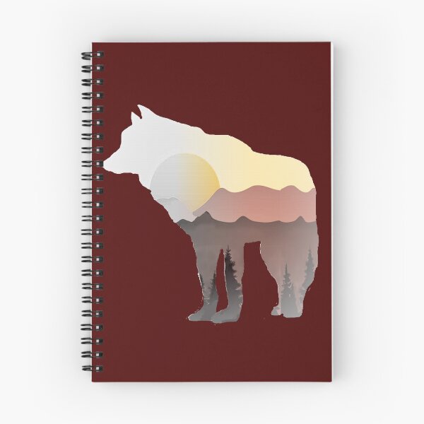 Item preview, MOUNTAINSCAPE WOLF WATERCOLOR designed and sold by THE AMERICAN TEEVANGELIST.