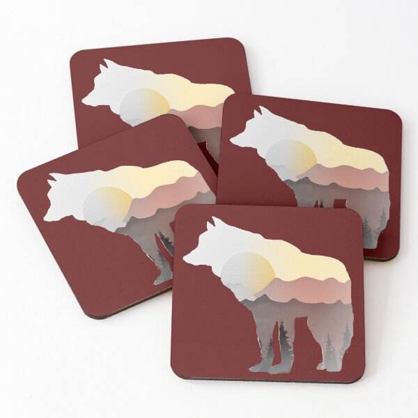Item preview, MOUNTAINSCAPE WOLF WATERCOLOR designed and sold by THE AMERICAN TEEVANGELIST.