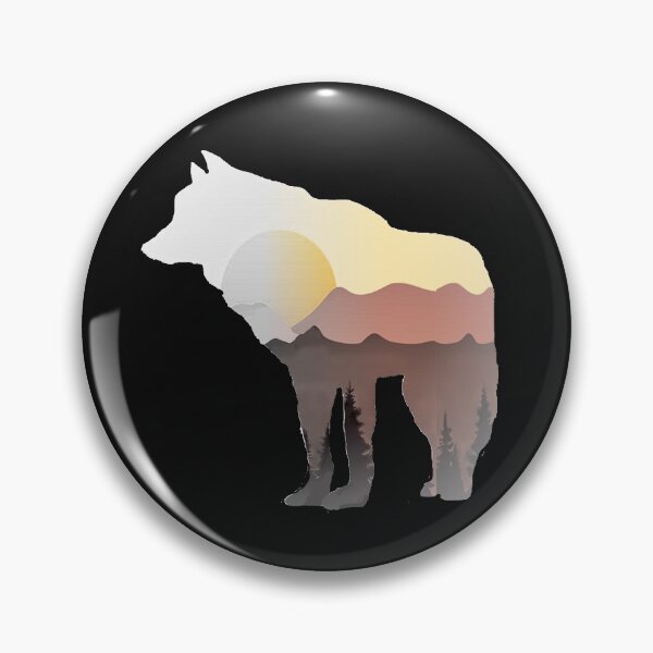 Item preview, MOUNTAINSCAPE WOLF WATERCOLOR designed and sold by THE AMERICAN TEEVANGELIST.
