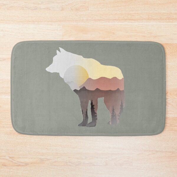 Item preview, MOUNTAINSCAPE WOLF WATERCOLOR designed and sold by THE AMERICAN TEEVANGELIST.