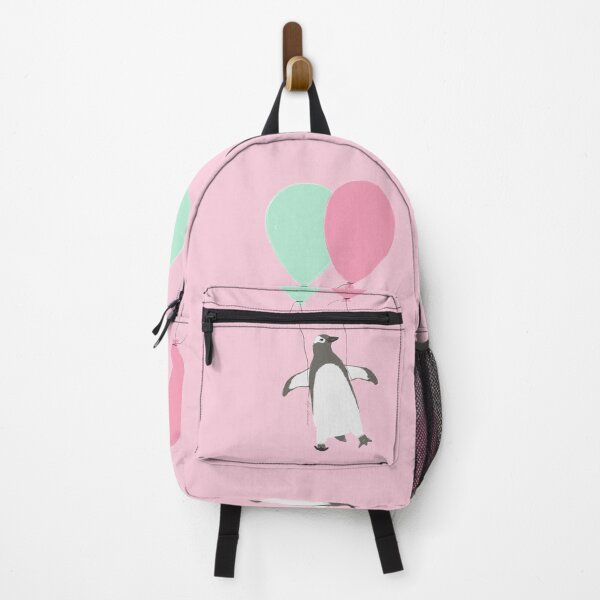 Item preview, pinguin flying away with balloons - baby illustration designed and sold by studioMoSa.