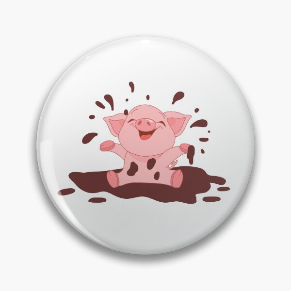 Item preview, Cute Pig Playing in Mud designed and sold by ChriseryMerch.