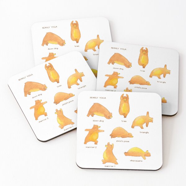 Item preview, Bearly Yoga poses designed and sold by AlisonKolesar.
