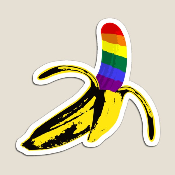 Aperçu de l'œuvre Gay Banane Andy Warhol créée et vendue par InsomniaCL.
