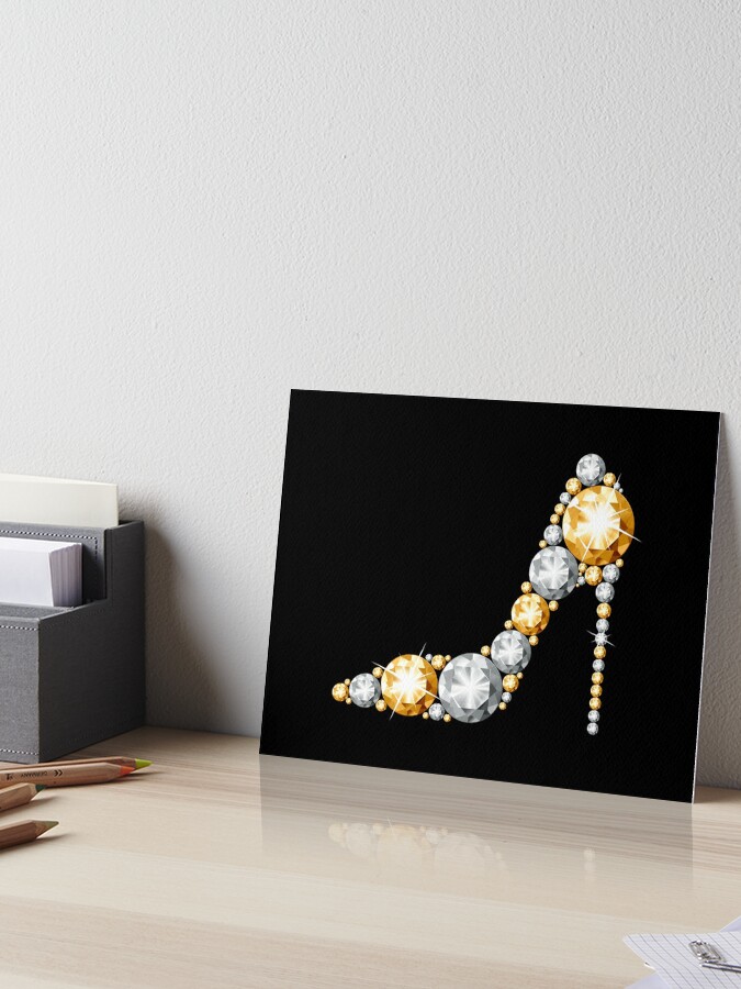 High Heel with Pink Flowers Wall Art, Canvas Prints, Framed Prints