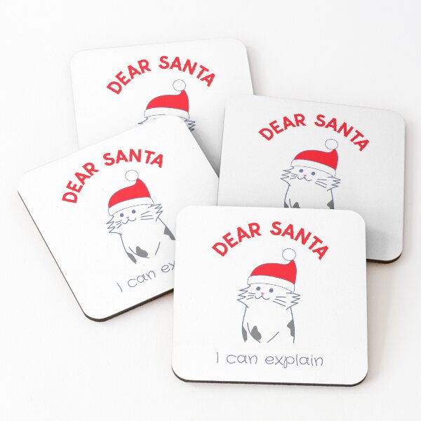 Item preview, Dear Santa I can explain, says the Guilty Kitty Cat | Santas Naughty or Nice List Naughty Cat designed and sold by InkItStudio.