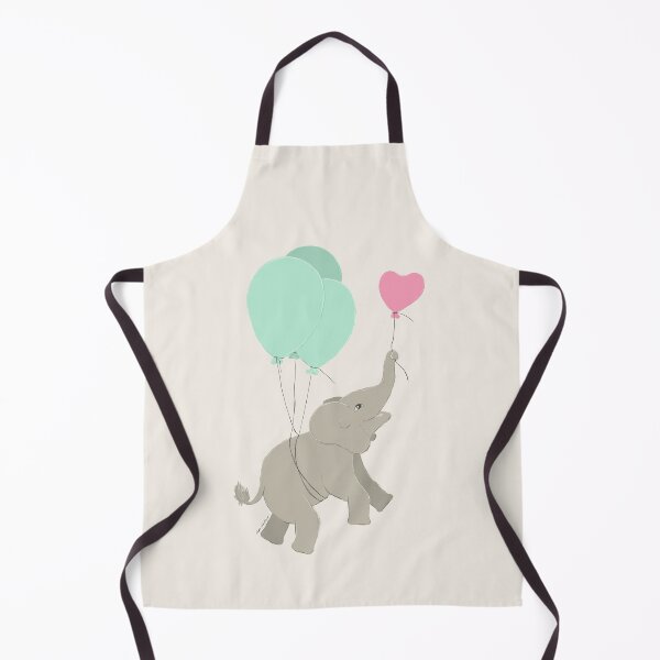 Item preview, little baby elephant flying away with balloons - baby illustration designed and sold by studioMoSa.